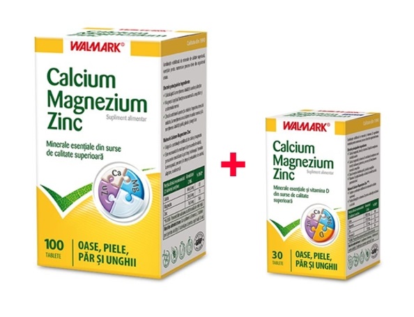 Calcium Magnezium Zinc 100 tablete +30 tablete CADOU