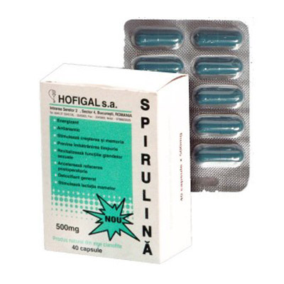 Spirulina 500 mg 40 capsule Hofigal