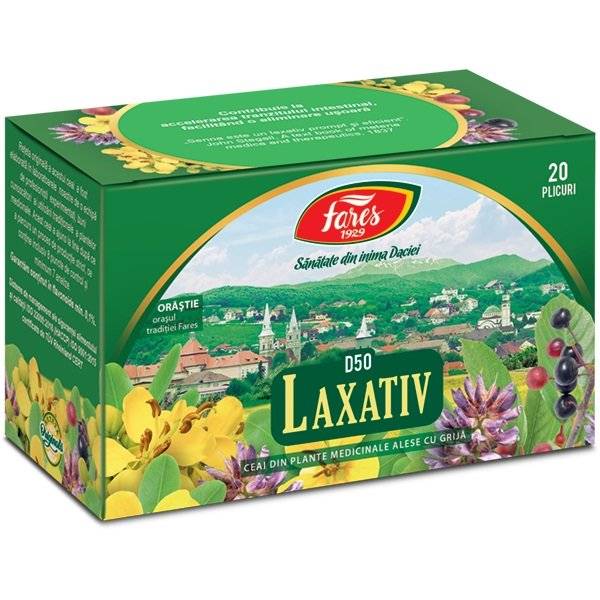 Ceai Laxativ D50 20 doze Fares