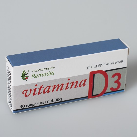 Remedia Vitamina D3 600UI 30 comprimate