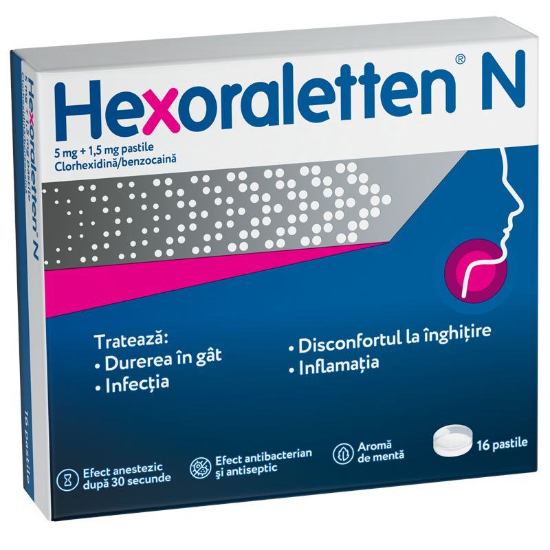 Hexoraletten N 16 comprimate de supt