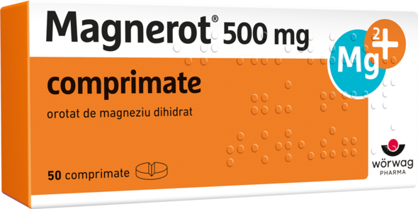 Magnerot 500 mg 50 comprimate