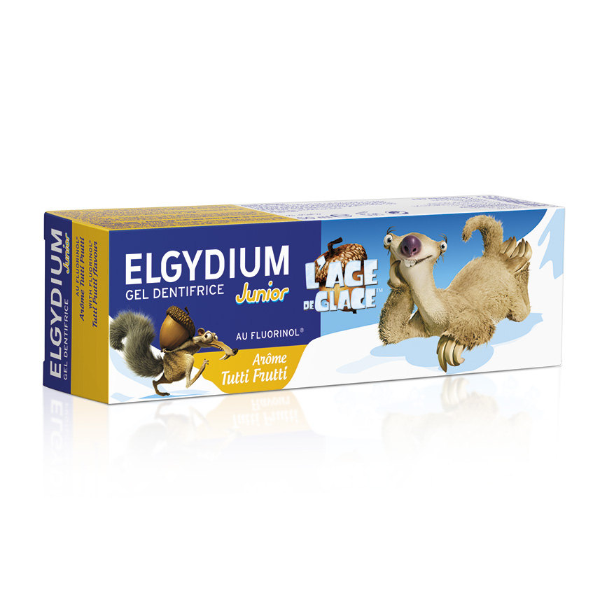 Elgydium Ice Age pasta de dinti pentru copii 7-12 ani cu aroma tutti frutti 50ml