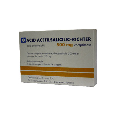 Indica Beneficiary Clip butterfly Acid Acetilsalicilic Tamponat 500 mg Gedeon Richter