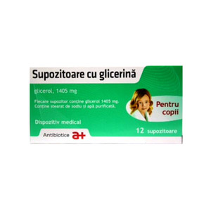 Supozitoare cu glicerina copii 12 bucati Antibiotice