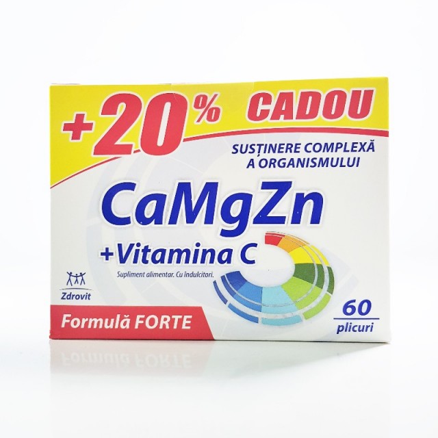 Calciu + Magneziu + Zinc Forte 60 plicuri
