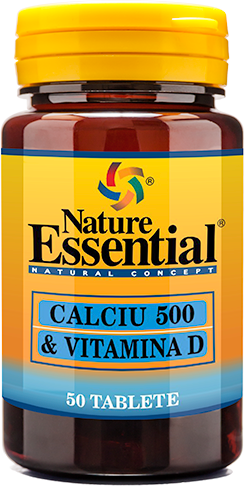 NATURE ESSENTIAL Calciu 500 + Vitamina D tablete