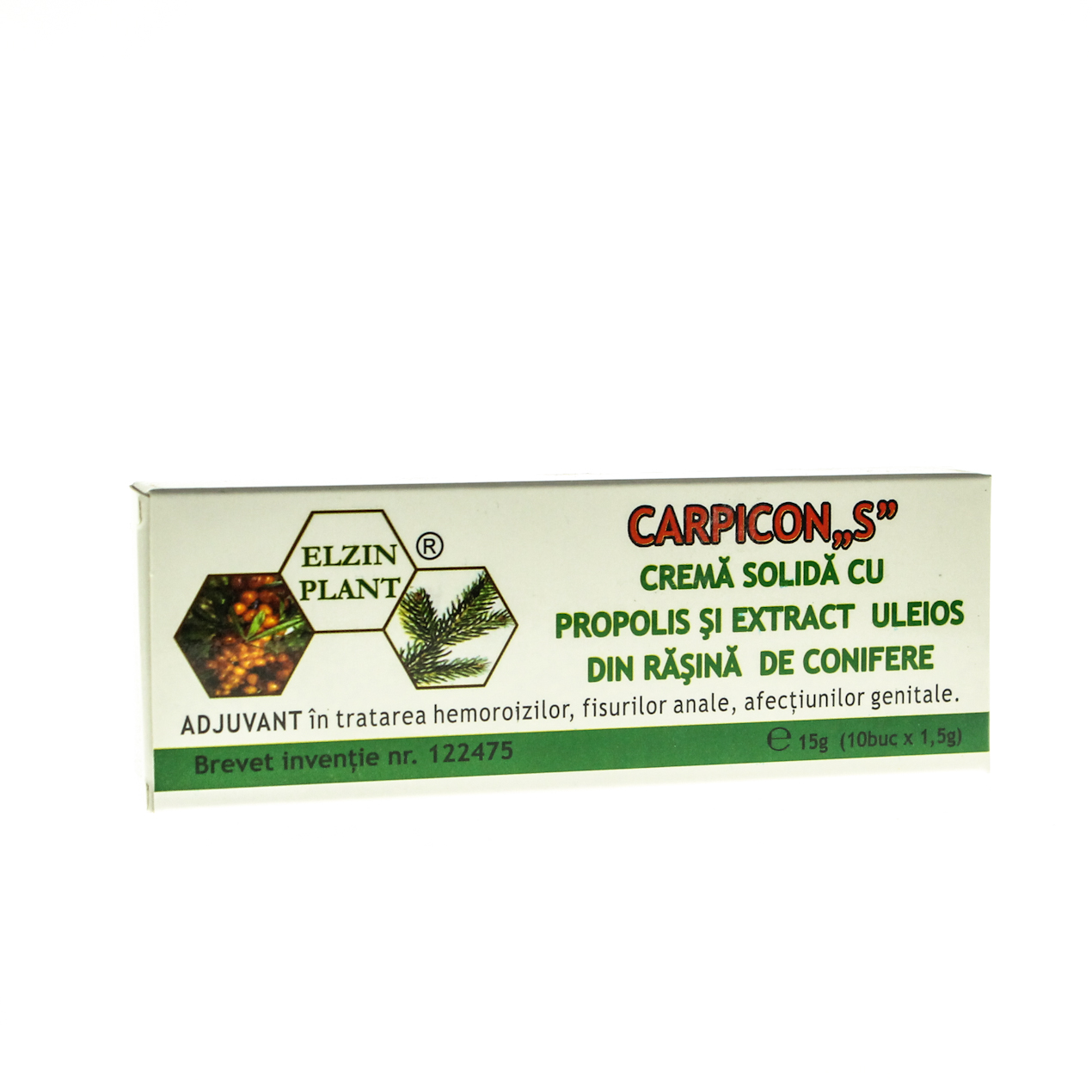 Carpicon S cu propolis crema solida 1,5g 10 supozitoare