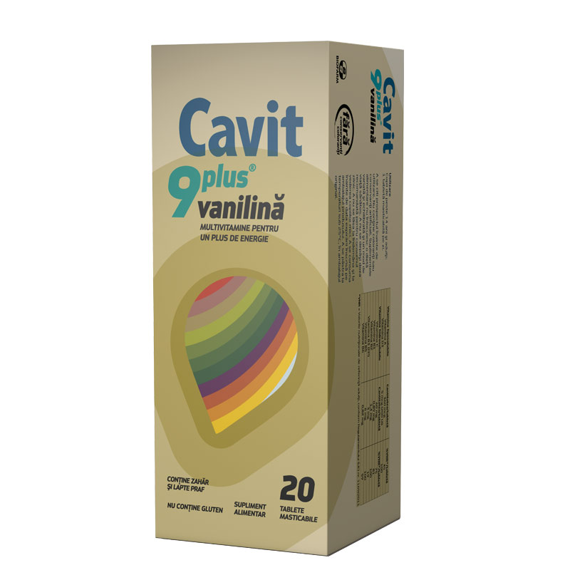 Cavit 9 20 tablete plus vanilina