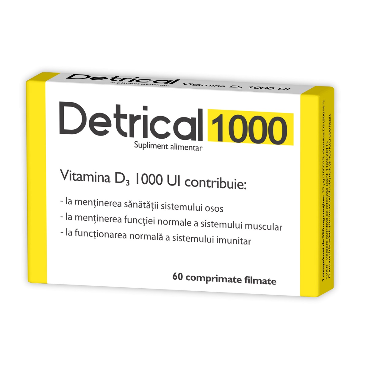 Detrical D3 1000UI 60 comprimate