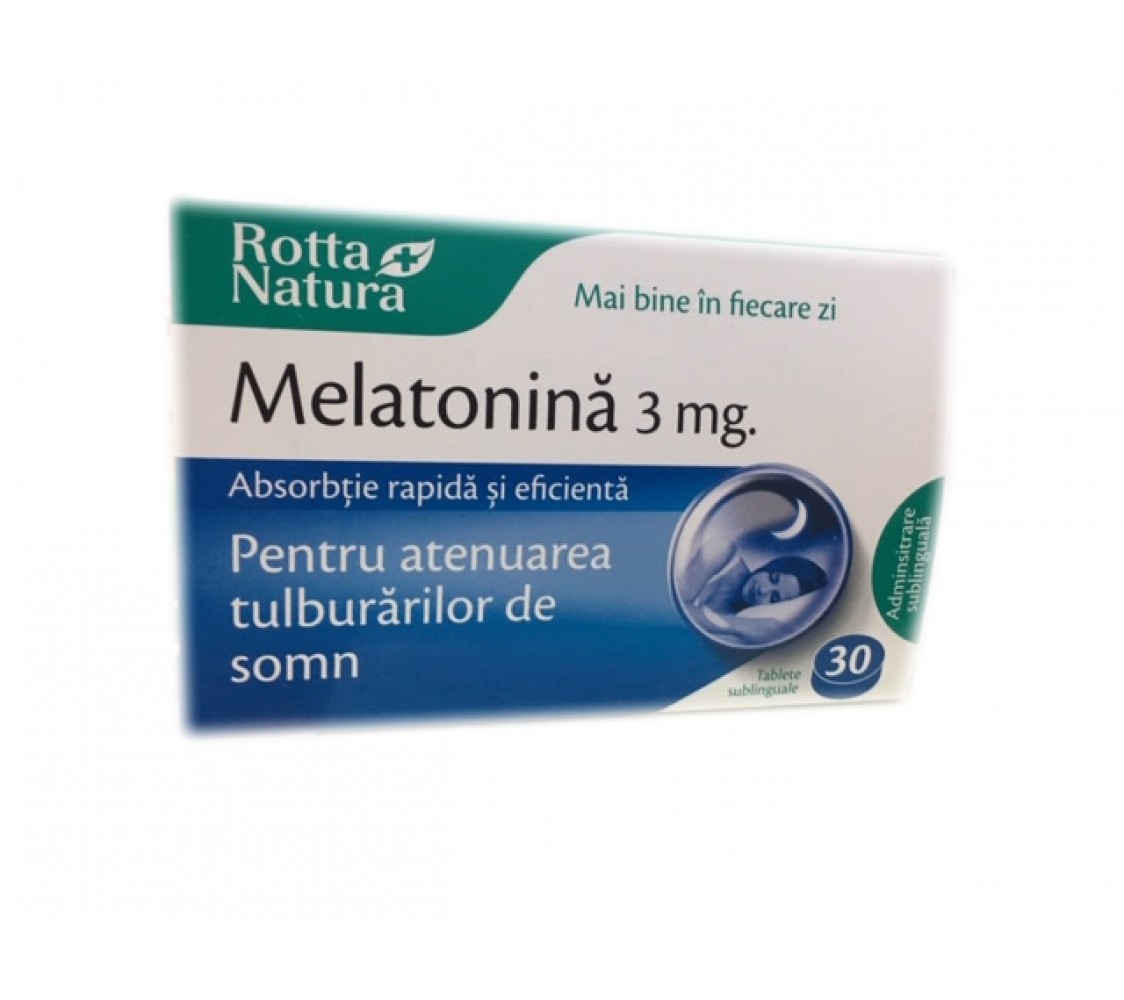 Melatonina sublinguala 3mg 30 comprimate Rotta Natura