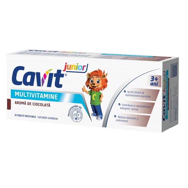 Cavit Junior Ciocolata tablete masticabile