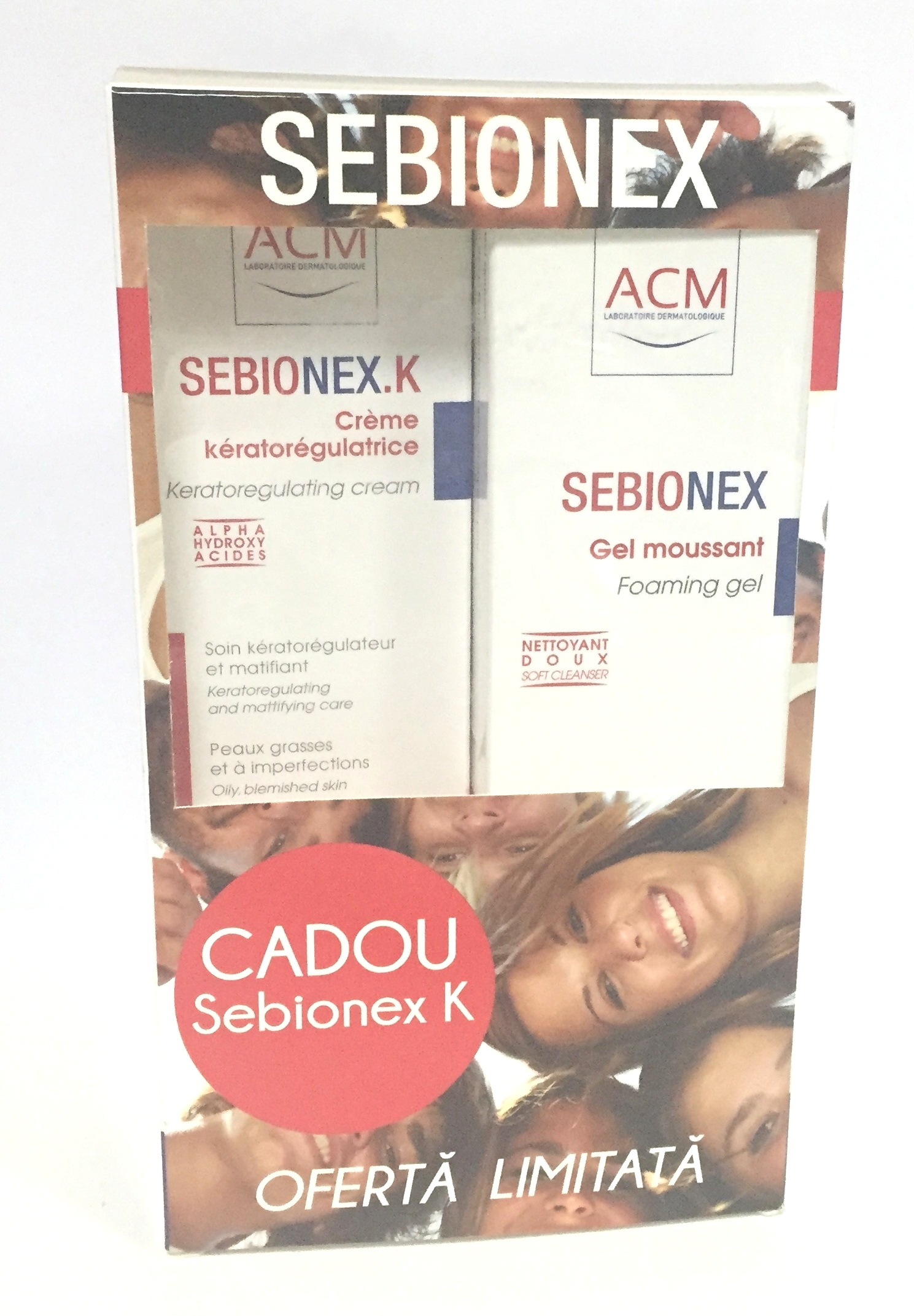 Sebionex Pachet Gel spumant de curatare 200ml + Sebionex K 40ml CADOU