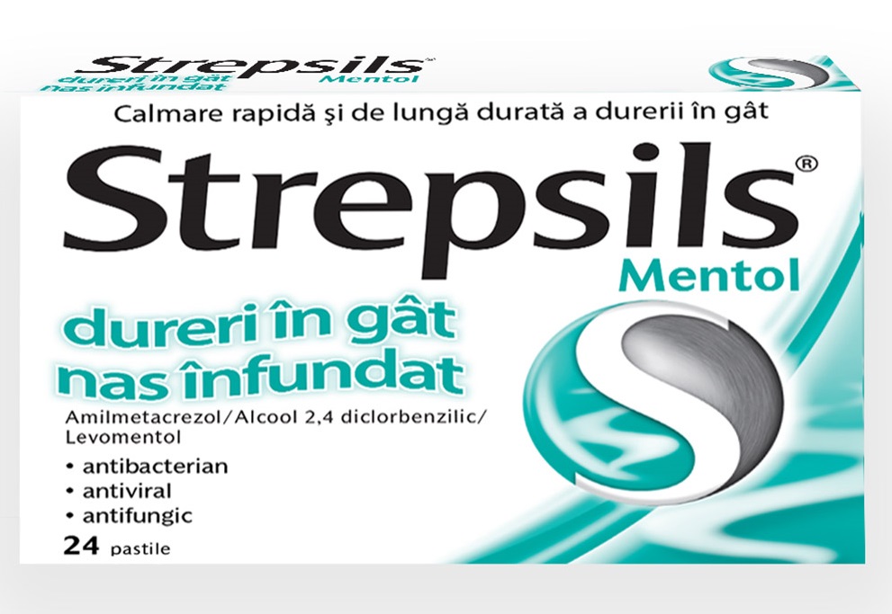 Strepsils mentol & eucalipt 24 comprimate