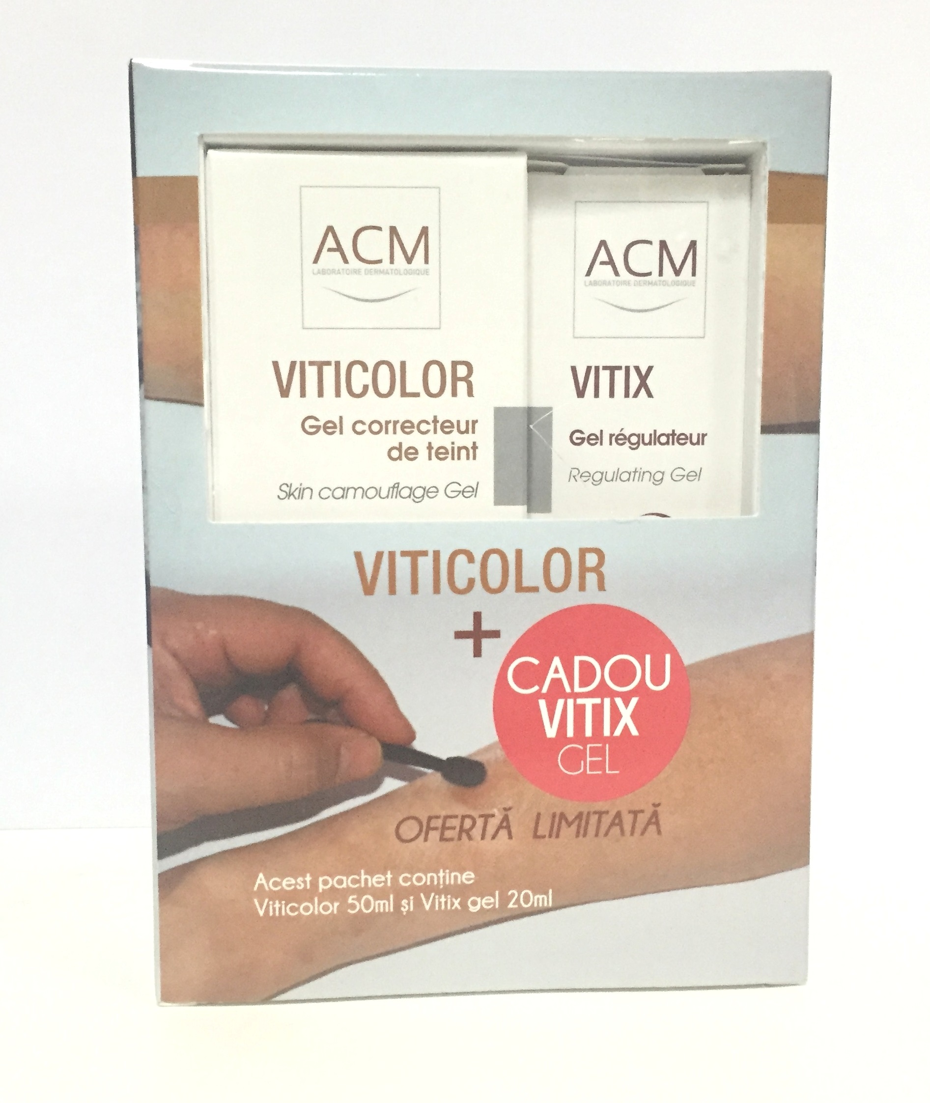 Viticolor Pachet gel corector 50ml + Vitix gel 20ml CADOU